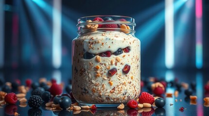 Berry bliss Oat Overnight Healthy Food