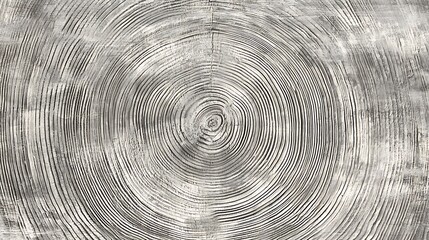 Grey Wood Cross Section Showing Growth Rings