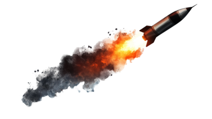 A 2D cartoon style rocket