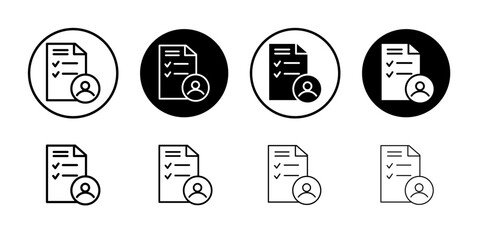 Course completion certificate icon Flat art illustration in outline