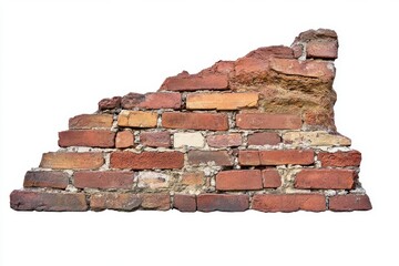 Obraz premium ancient brick wall exposed bricks rugged texture old masonry rustic aesthetic