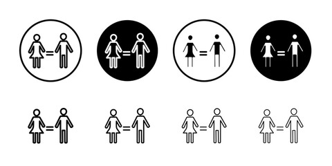 Gender equality icon Flat art illustration in outline