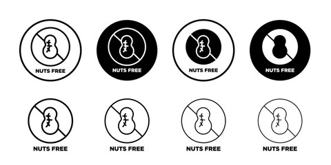 nuts free icon Flat art illustration in outline