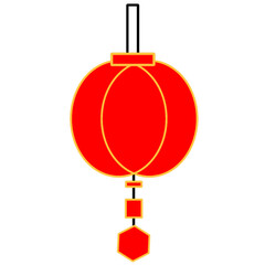 Obraz premium Traditional Chinese Red Lantern for Lunar New Year Celebrations