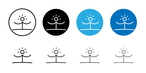 Split legs exercise icon Flat art illustration in outline