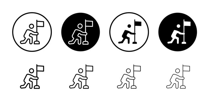 Surrender, capitulate, give up icon Flat art illustration in outline