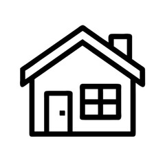 Simple Line Art Illustration of a Cozy Home icone vector design (1)
