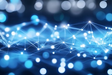 Obraz premium A blue line with many small dots on it