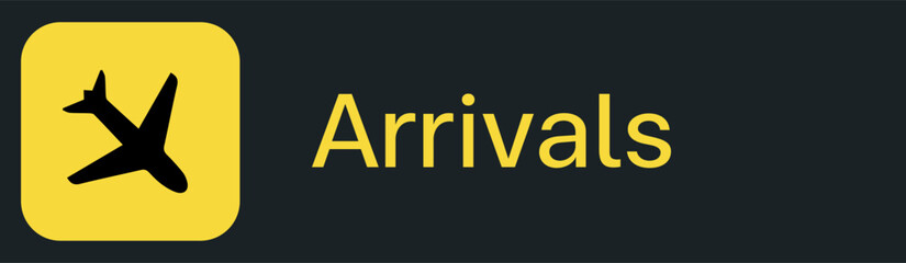 arrivals sign design for templates