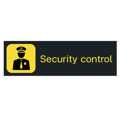security control sign design for templates.