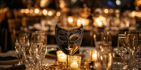 Masquerade Ball: A classy New Year celebration with elegant masks, candlelit tables, and an air of mystery and glamour