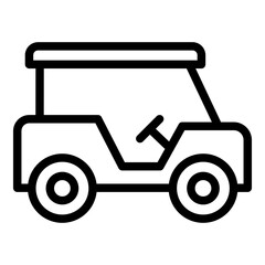 Buggy car icon. Vector line icon