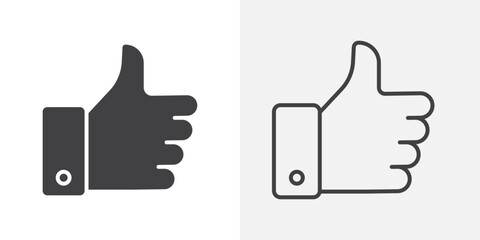 Like icons. flat and line style set