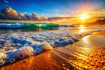 Aerial Macro Beach Photography: Sand Grains and Waves Crashing