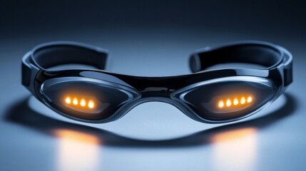 Futuristic Illuminated Swimming Goggles for Nighttime Aquatic Activities