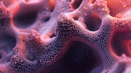 Abstract, Cellular, Close-up, Detailed, Patterned, Purple, and Pink 3D Rendered Structure