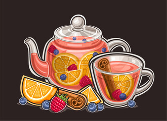 Vector logo for Fruit Tea Drink