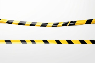 A yellow and black warning background with caution stripes, safety signs, and a construction design