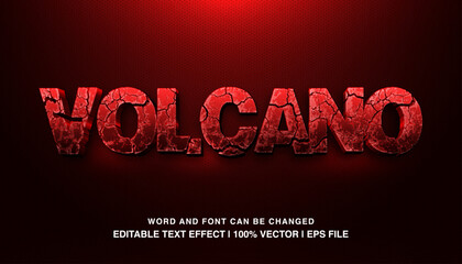 editable volcano typeface