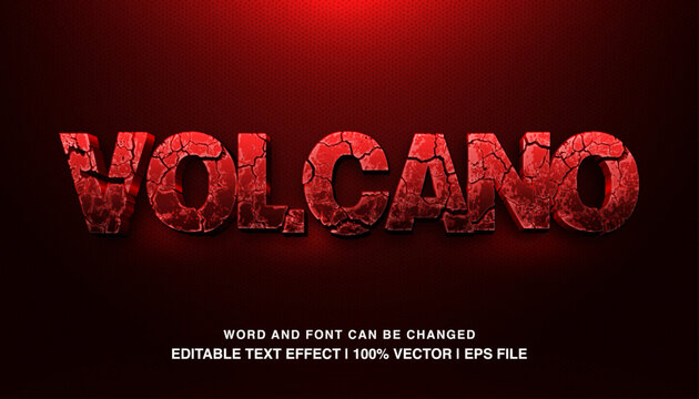 editable volcano typeface - Powered by Adobe