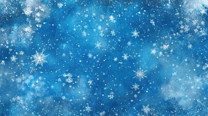 Winter Wonderland: A Blue Snowy Sky Background