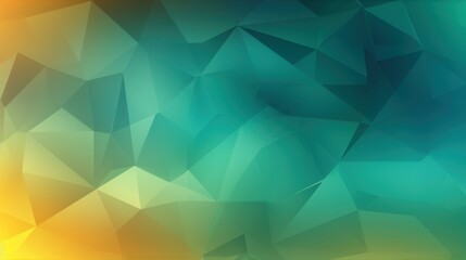 Obraz premium Abstract Geometric Low Poly Background Teal and Gold Gradient Design