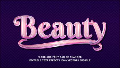 Obraz premium Text effect beauty pink glossy