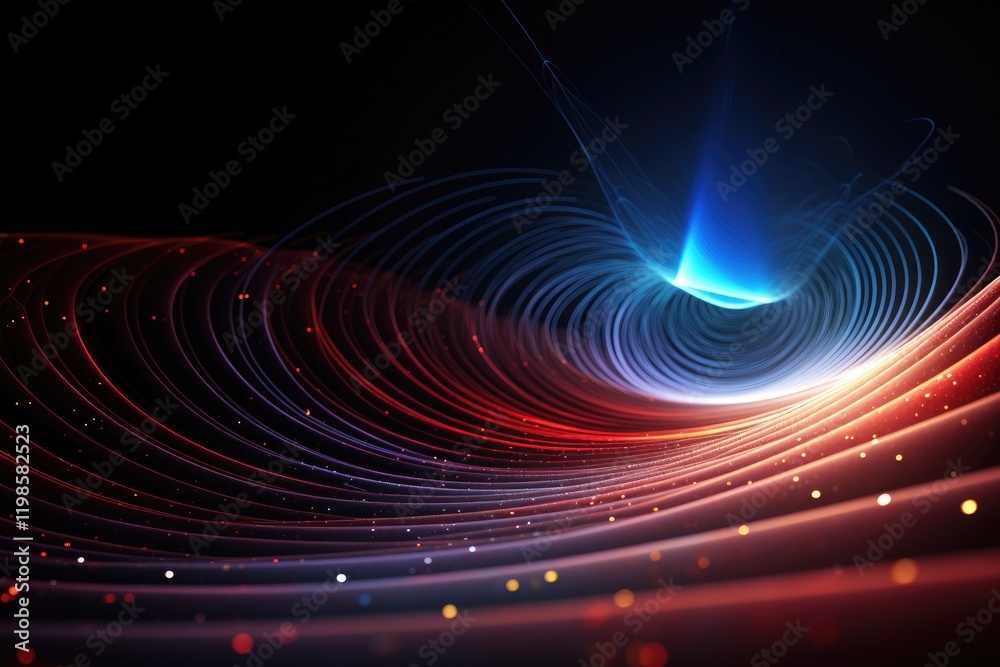 Poster waves of energy pulse from a vibrant quantum core, creating a mesmerizing display of light and color