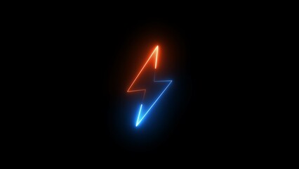 Neon Charging Icon.