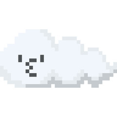 Cartoon Big Pixel Wind Man Character