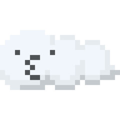 Cartoon Pixel Wind Man Character