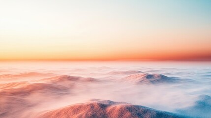 Obraz premium Dust pollution concept. A breathtaking view of colorful clouds at sunrise over rolling hills.