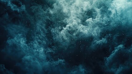 Fototapeta premium Dust pollution idea. Dark turbulent ocean waves creating a dramatic, moody seascape with rich textures.