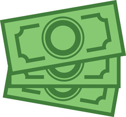 money thin line icon green color