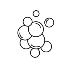 water bubble icon. flat design