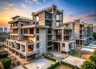 Fototapeta premium Gurgaon Haryana Real Estate: Modern Architecture Urban Exploration