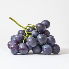 Vibrantly Ripe Fruit Adorned with a Fresh Leaf Against a Spotless White Background