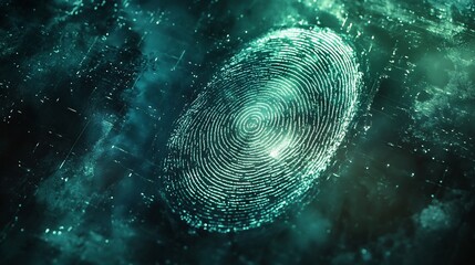 Digital Fingerprint, Security, Data, Abstract Background
