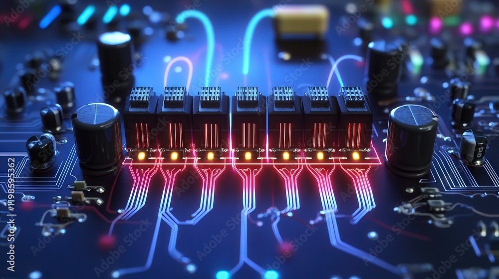 Poster timer circuit in astable mode, showing how