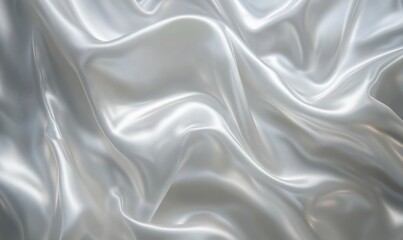 Obraz premium Draped white silk fabric texture background