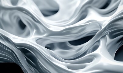 Fototapeta premium Abstract grey background poster with dynamic waves. technology network illustration., Generative AI