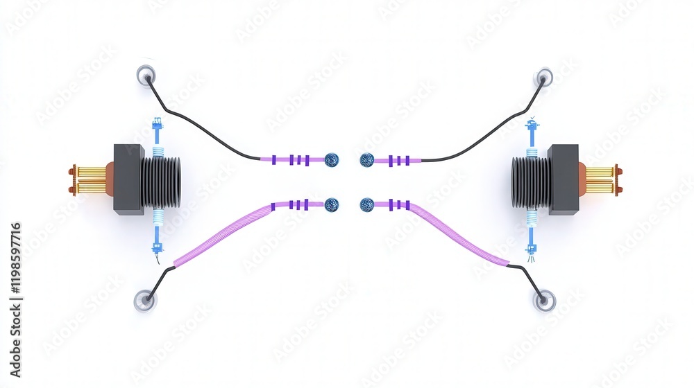 Poster voltage divider circuit, showing two resistors connected in series to create a specific voltage outp