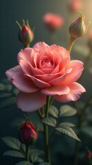 Obraz premium Realistic Flower Blooming Render