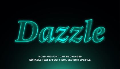 editable text effect dazzle