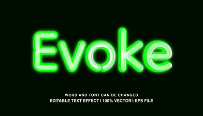 editable text effect envoke neon