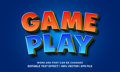 editable text effect game play