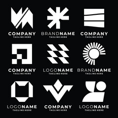Set of modern logo template