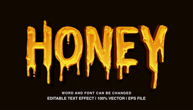 editable text effect honey slime sticky texture typeface