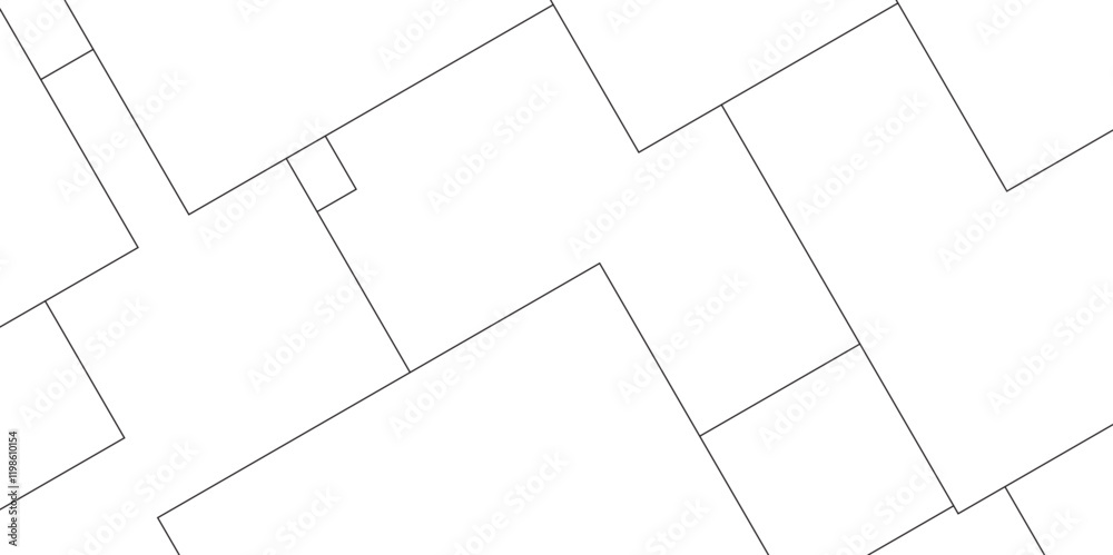 Poster abstract seamless random geometric white, black square lines pattern on a transparent background des
