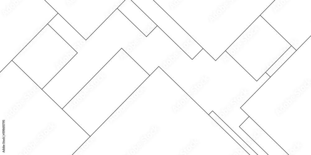 Poster abstract seamless random geometric white, black square lines pattern on a transparent background des